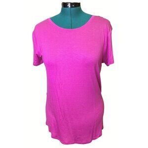 Womens Short Sleeve T-shirt By Mono B Size Large Bright Pink NWT